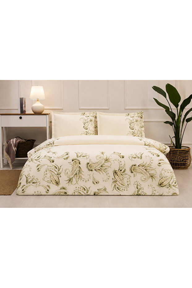 Double Elastic Sheet Duvet Cover Set Paisley Wind