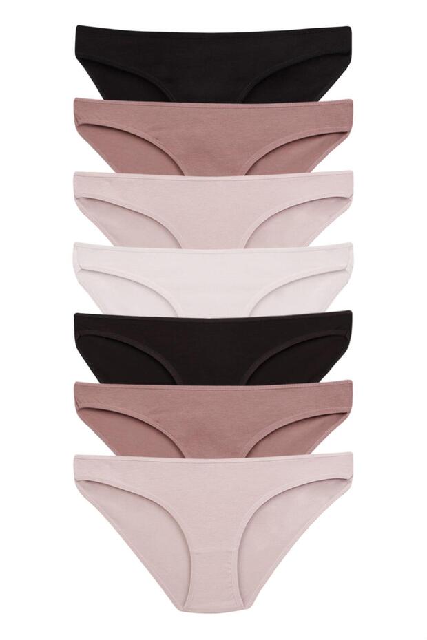 Women's Soft Colored Cotton Stretch Fabric Briefs 7-Pack 37000-602