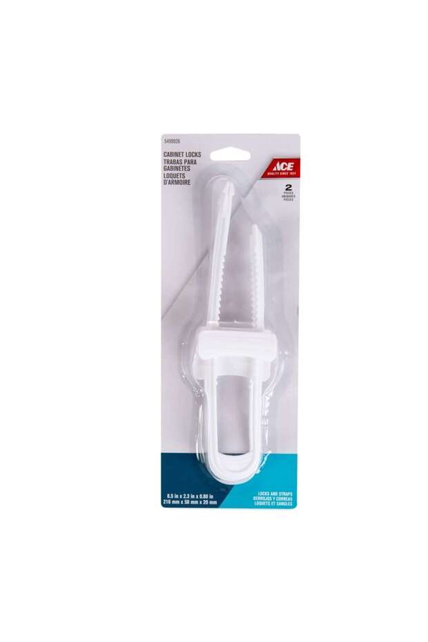 Safety Cabinet Lock (5.8 x 21.6 x 2 cm, White)