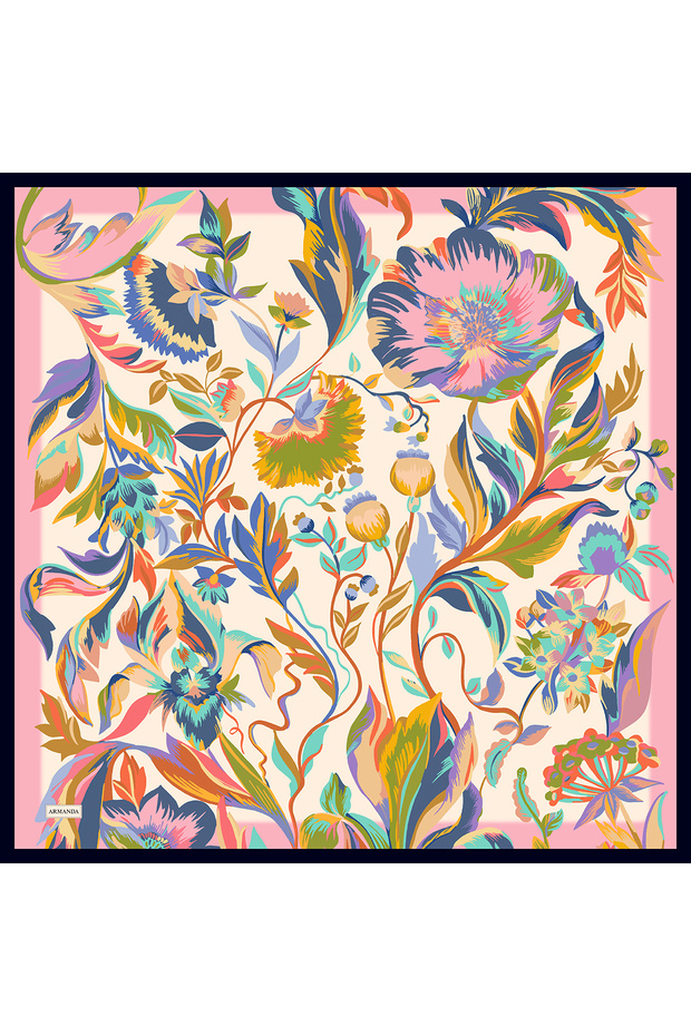 Roselle Desen the Tencel Edit Scarf - Navy Blue - Purple