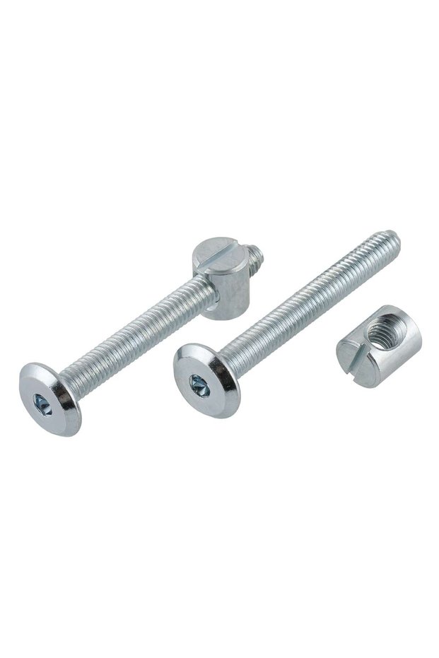Zinc Plated Steel Furniture Connector Pack (M6 x 50 mm, 4 Pc.)