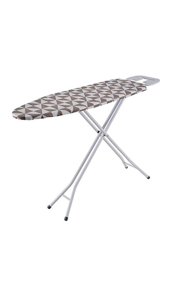 GABY Ironing Board 33x110cm | Foldable Iron Stand Mesh Top & TC Fabric Cover White Frame