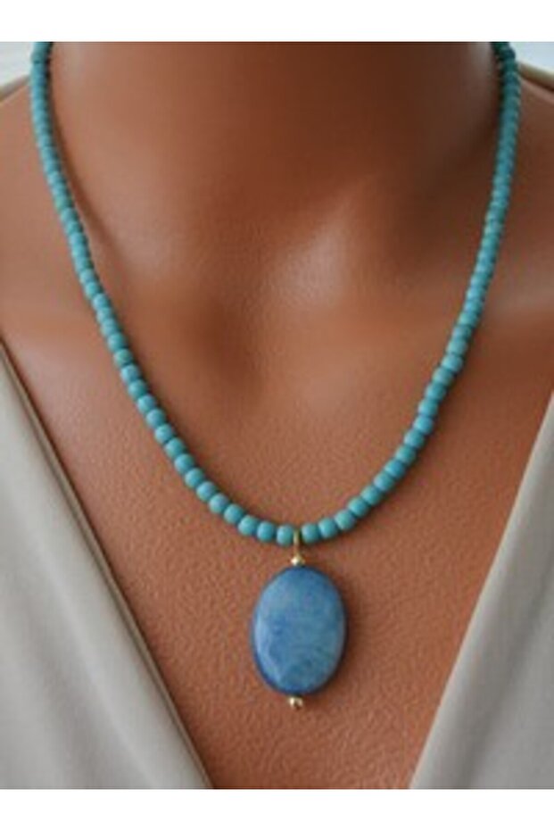 Necklace - Blue -