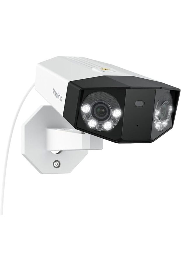 كاميرا مراقبة ديو 3 مزدوجة العدسة بتقنية PoE ودقة 16MP UHD من ريو لينك، رؤية بانورامية 180 درجة، مسا