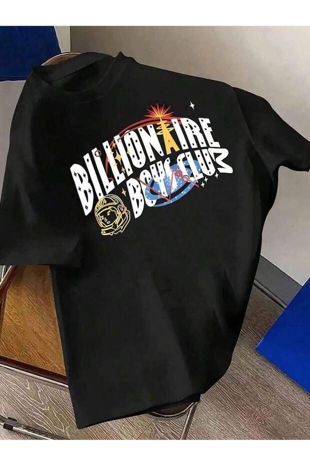Billioneria Printed Oversize Boxy Cut Unisex 100% Cotton Tshirt (190 Gsm)