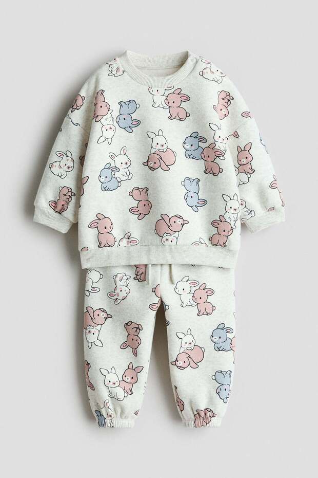2-piece printed sweatshirt set