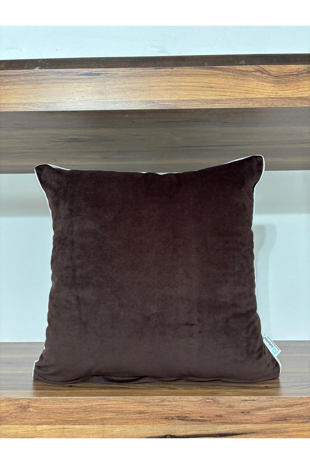 Plain Velvet Cushion Cover with Piping