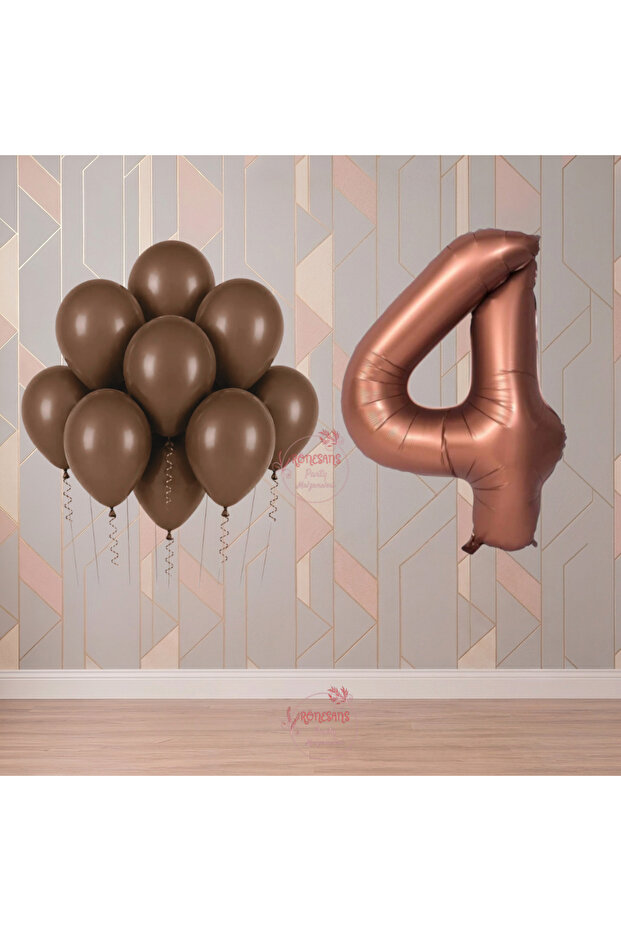 Rönesans 4 Year Old Brown Themed Birthday Party Set