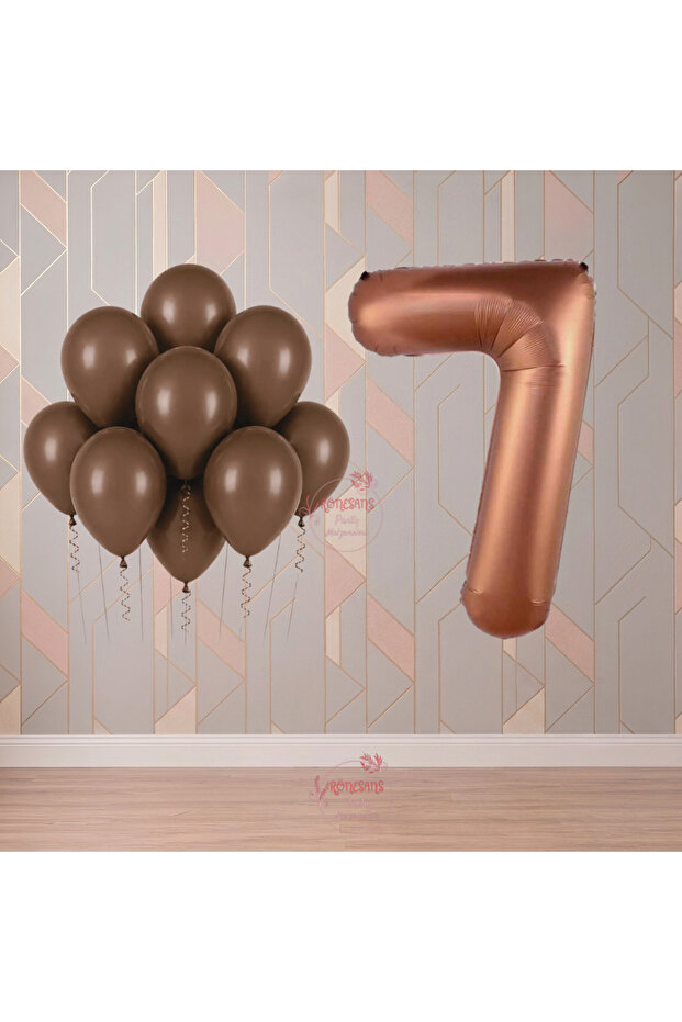 Rönesans 7 Year Old Brown Themed Birthday Party Set