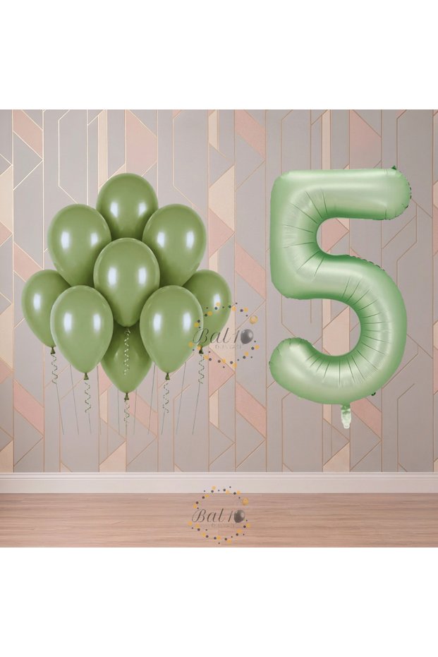 Bal10 5 Year Old Green Themed Birthday Party Set