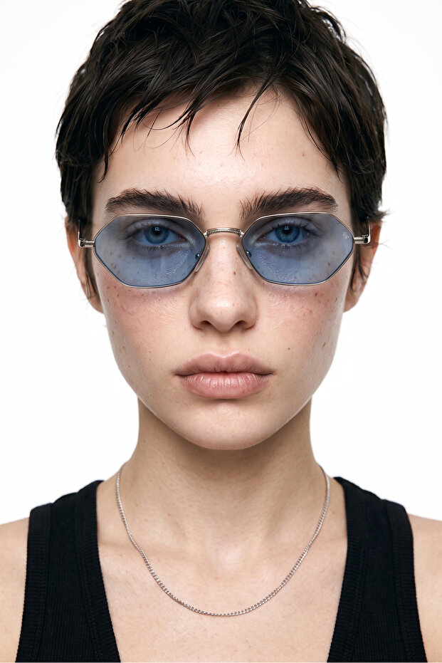 Bratya Silver Blue Sunglasses