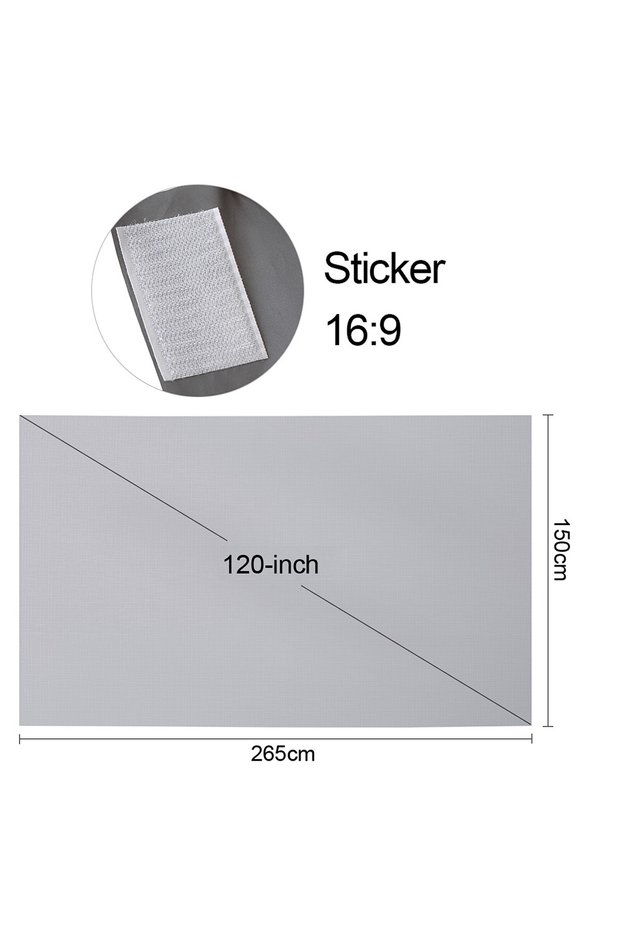 120 inch Portable Projector Screen Simple Curtain Anti-Light 60/70/80/100/120 Inches Projection Scre