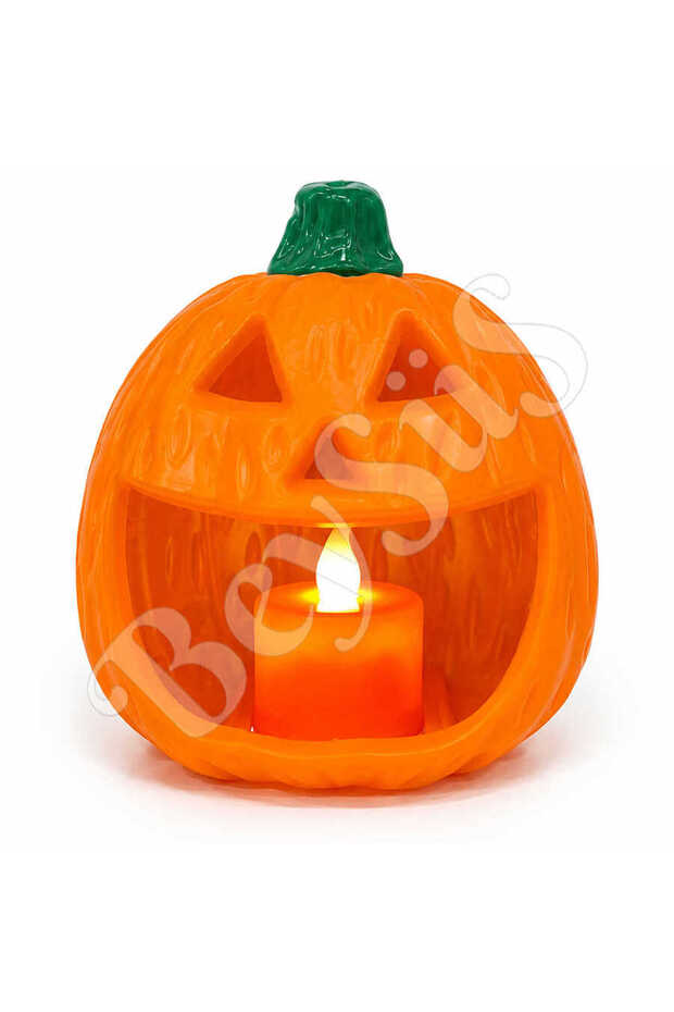 Halloween Orange Candle Pumpkin
