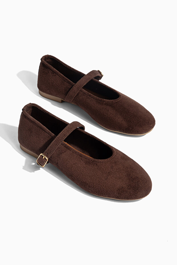 Davisa Women's Round Toe Strappy Casual Ballet Flats