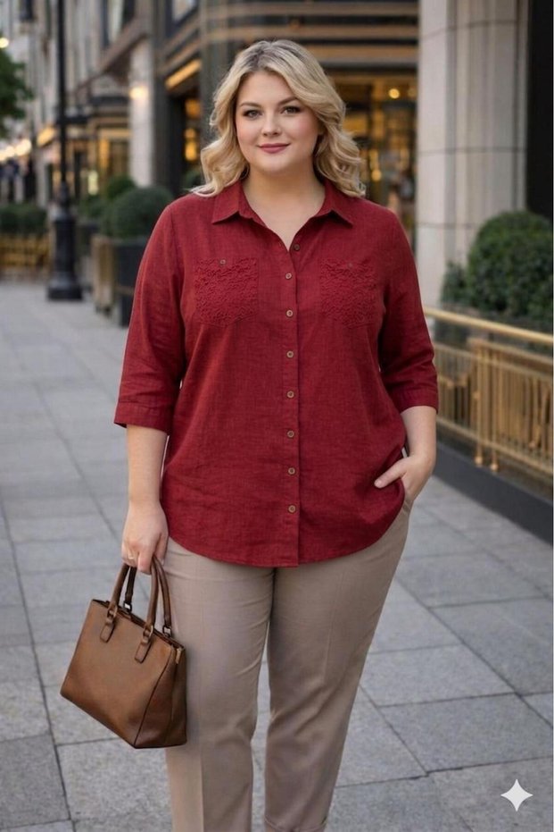 Cotton Voile Pocket Embroidered Shirt