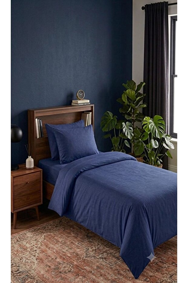 Plain Color Ranforce Cotton Single Bedding Set