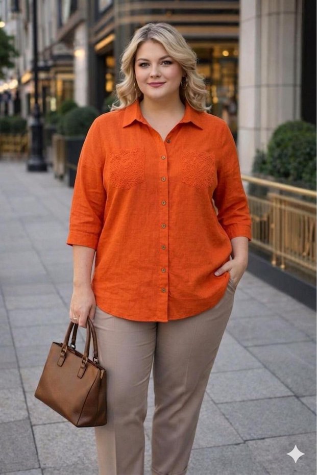 Cotton Voile Pocket Embroidered Shirt