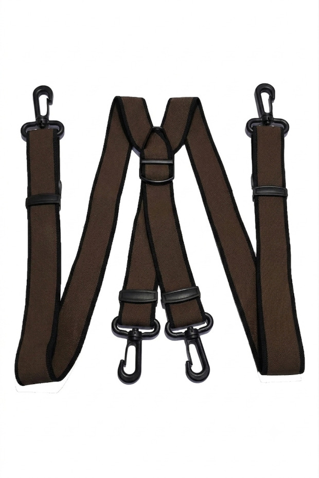 Plastic 4-Hook Washable Antiallergic Unisex Trouser Hanger Brown