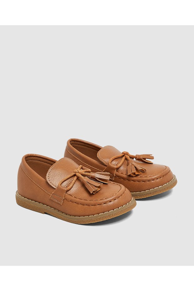 Plain Slip-On Round Toe Loafers