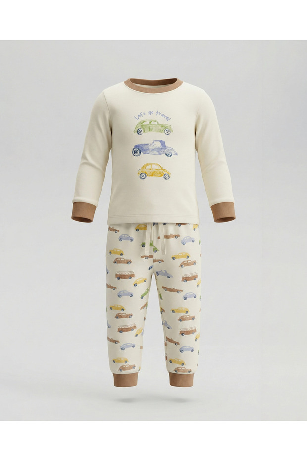 Printed Crew Neck Pajama Sets