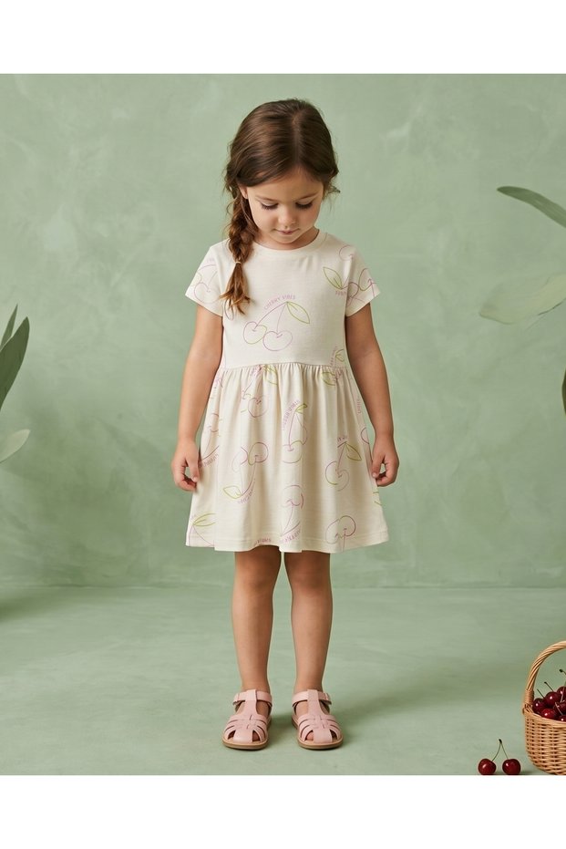 Printed Round Neck Dress