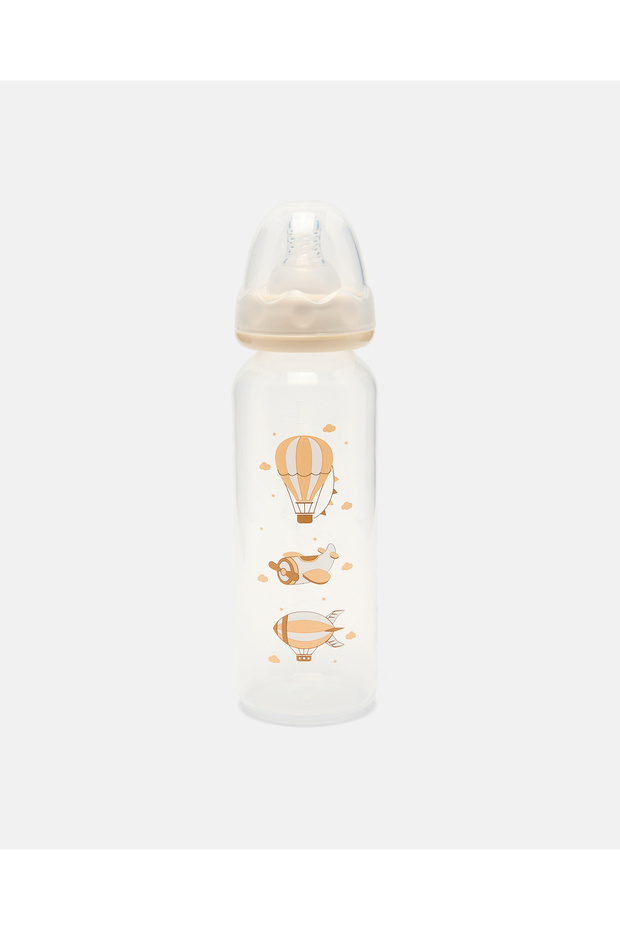 Printed Off White Feeding Bottle