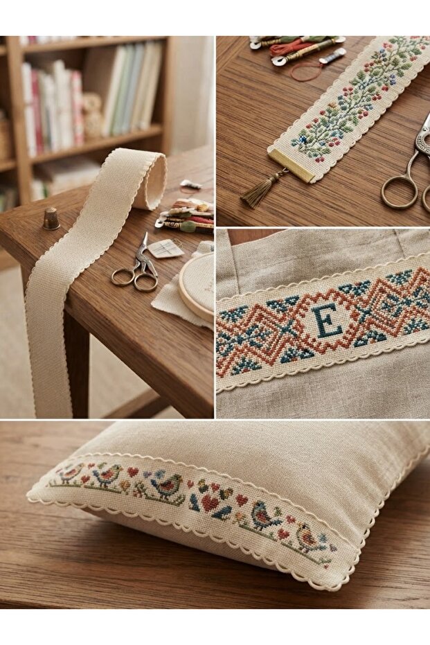 French Edge Lace Etamine Ribbon -50Mm - 10Meters