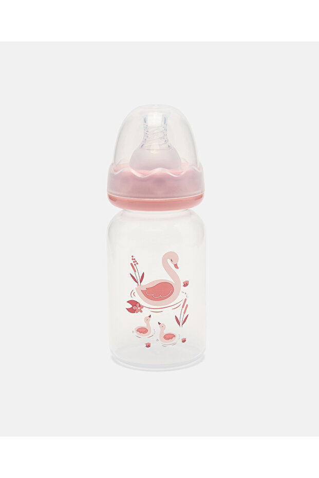 Printed Pink Feeding Bottle