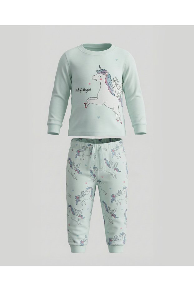Printed Crew Neck Pajama Sets
