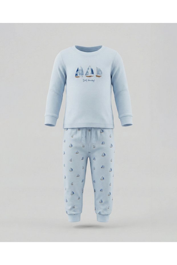 Printed Crew Neck Pajama Sets