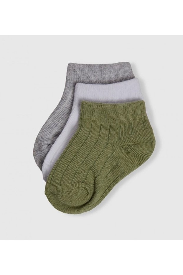 Plain Pack Of 3 Socks