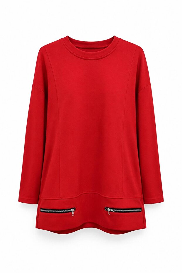 Zipper Detailed Modal Fabric Tunic