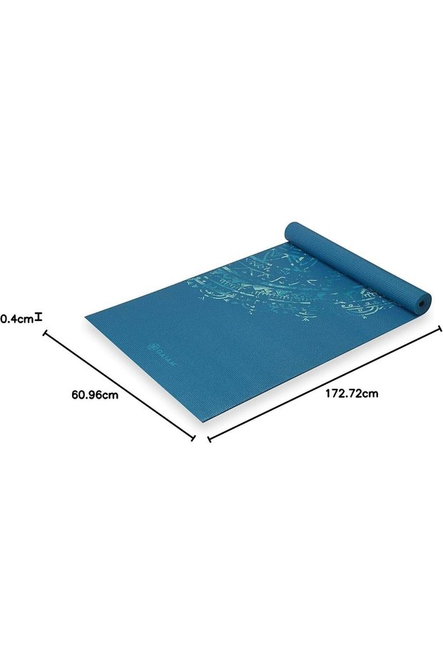 Yoga Mat Classic Print, 4mm Non-Slip Mat | Lightweight 4mm print yoga mat with non-slip grip. Ideal for yoga, Pilates & floor workouts at home or studio.