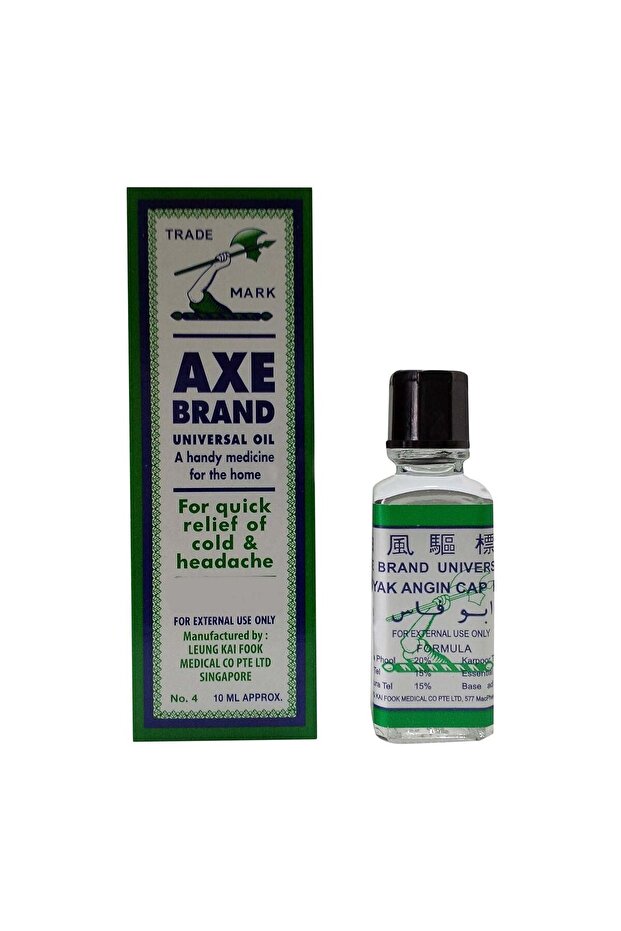 Oil (10ml Bottle) - "Axe Brand" Multi-Purpose Oil: Instant Relief from Pain, Colds, and Headaches!