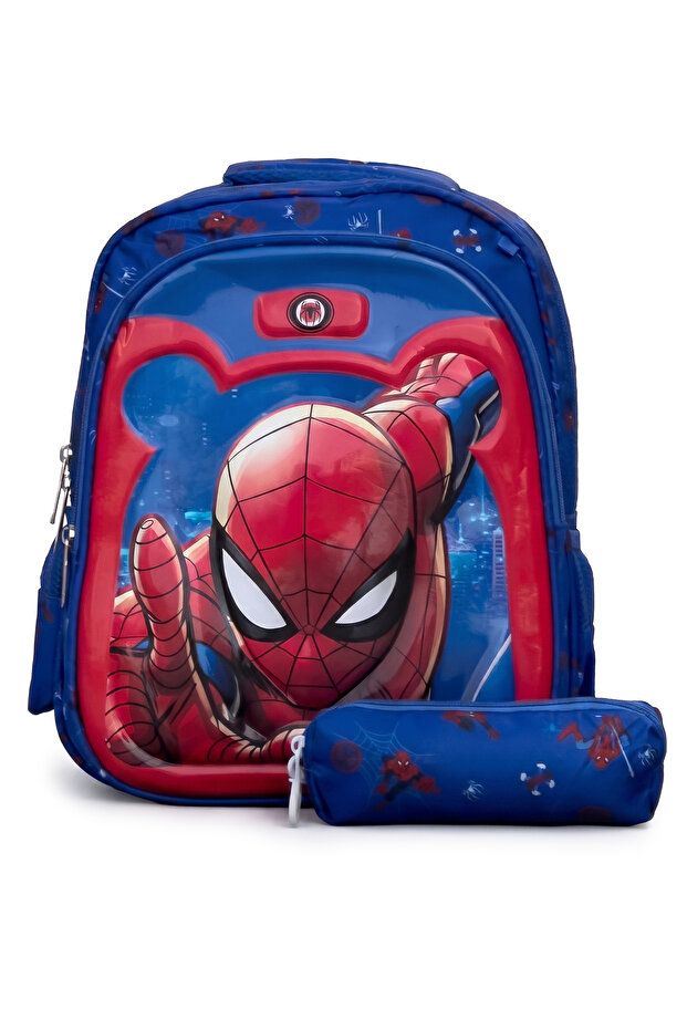 14 Inch Super Force School Bag For 4-7 Years, Printed Backpack Bags, Lightweight With Pencil Pouch, Washable, Bag For Kids, Boys