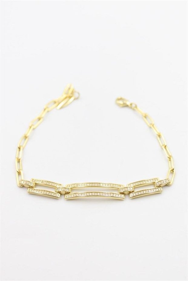 Glb-Stl41414 Stone Bracelet - Gold