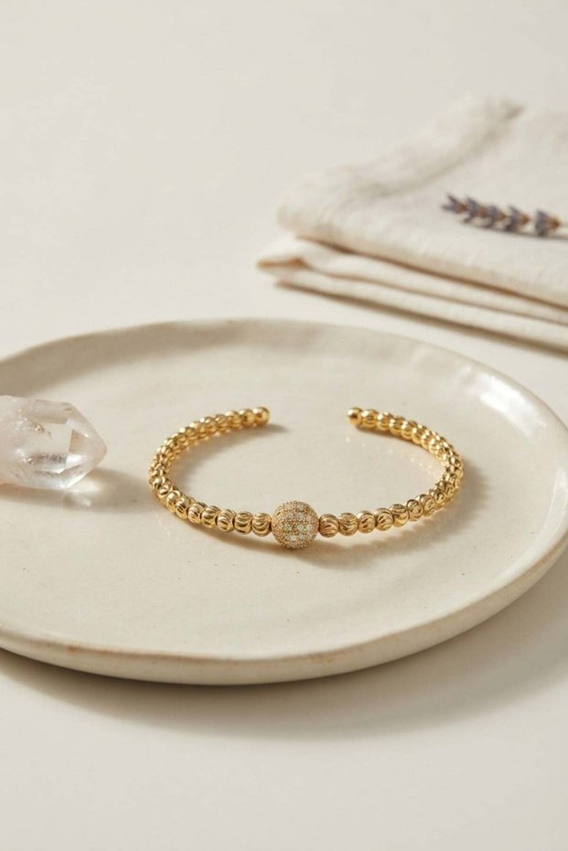 Gold Color Dorika Model Zircon Stone Women's Bracelet