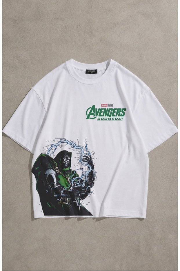 Unisex Doomsday Printed Crew Neck T-Shirt, Oversized Doctor Doom Movie Themed Tshirt