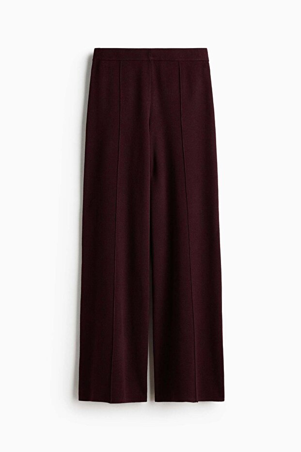 Wide fine-knit trousers