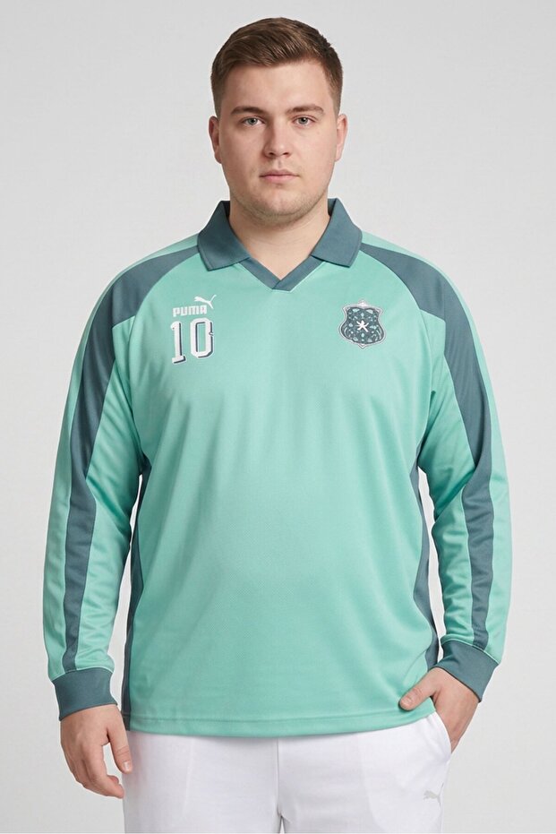 Men Relaxed Fit Long Sleeve Training Jersey, Green
