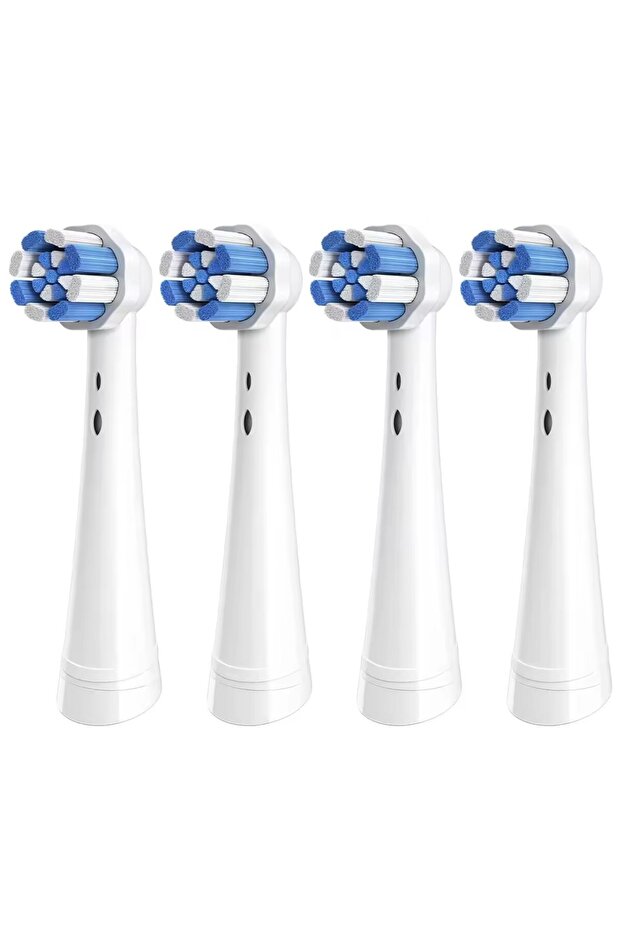 WHITE 4pcs Replacement Toothbrush Heads Compatible with For Braun Oral B IO 3 4 5 6 7 8 9 10 Series