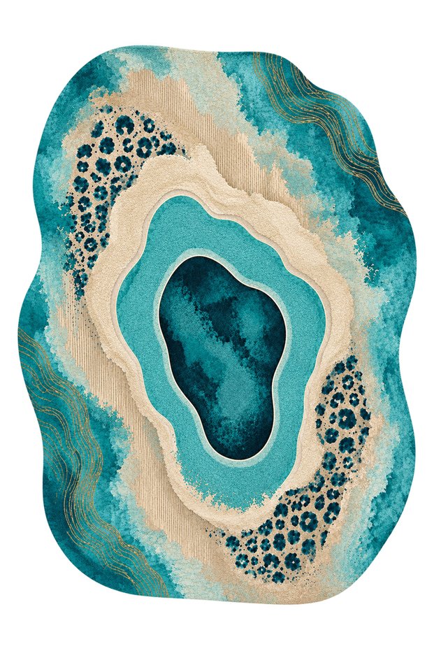 Sdt Agate Patterned Modern Woven Base Decorative Carpet Sdtamour4130