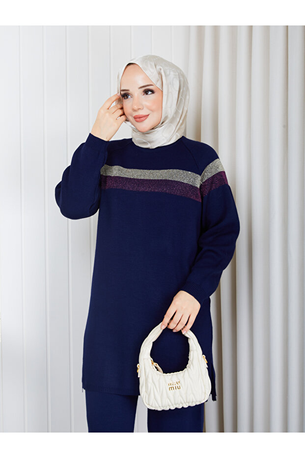 Sim Stripe Detailed Knitwear Tunic