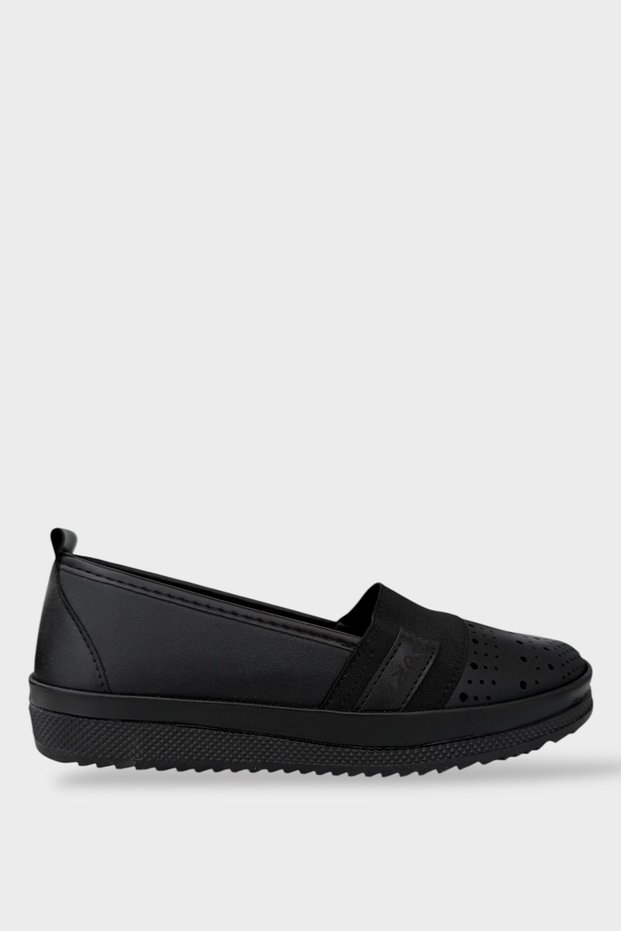 Orthopedic Rubber Detail Comfort Women's Casual Shoes Black
