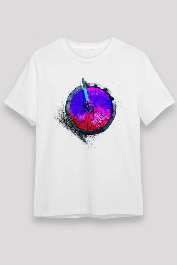 Bicycle White Unisex T-Shirt T-Shirt