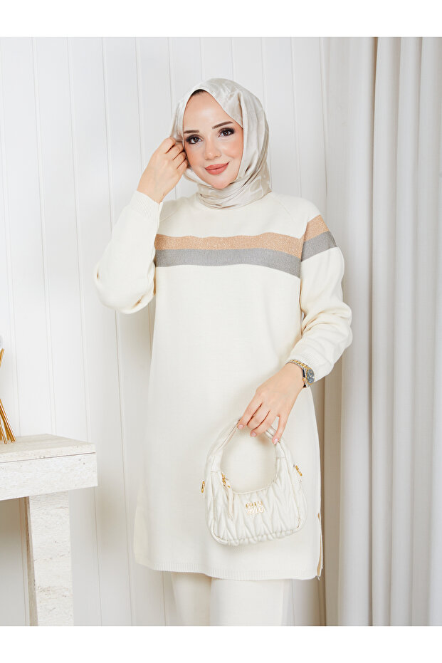 Sim Stripe Detailed Knitwear Tunic