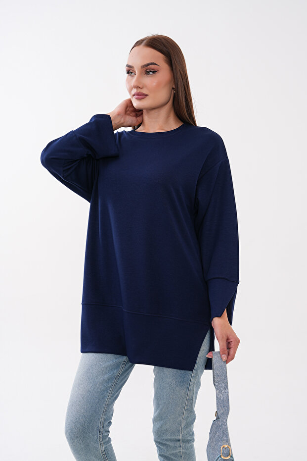 Oysho Tunic with Slits on the Sleeves and Skirt Cuffs