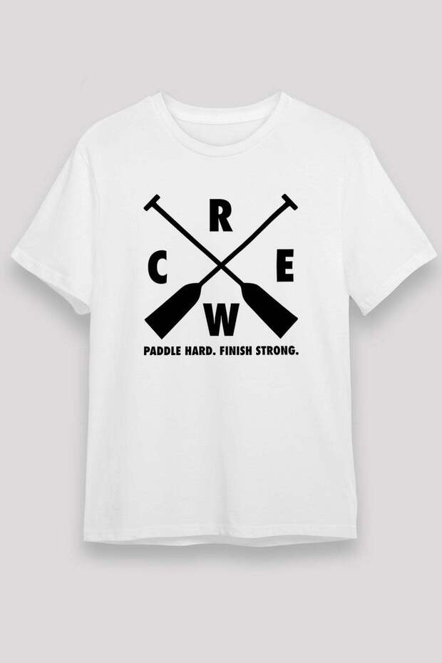 Paddle Printed Unisex White T-Shirt - Tshirt