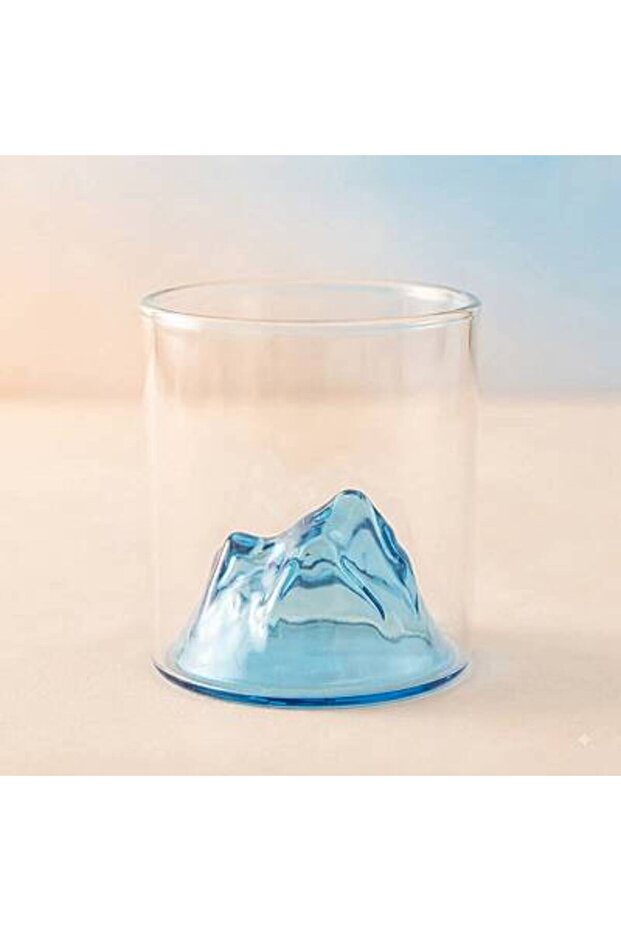 Blue Mountain Design Glass Cup - Glass Cup with Gift Figure