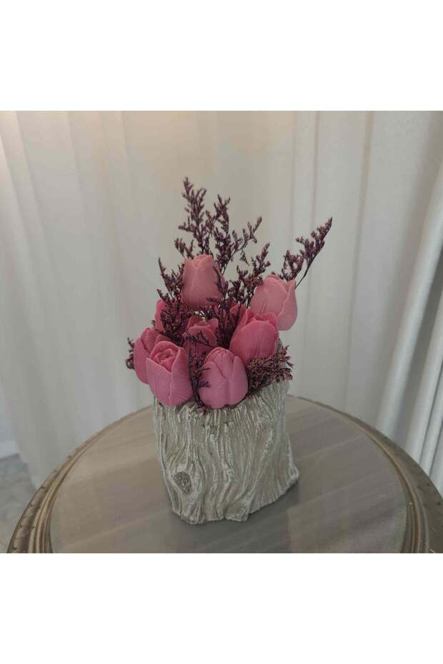 Scented Handmade Flower Candles vase – No Wick